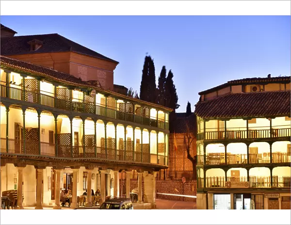 Galleried houses and cafes that surround the 15th-17th century Plaza Mayor. Chinchon