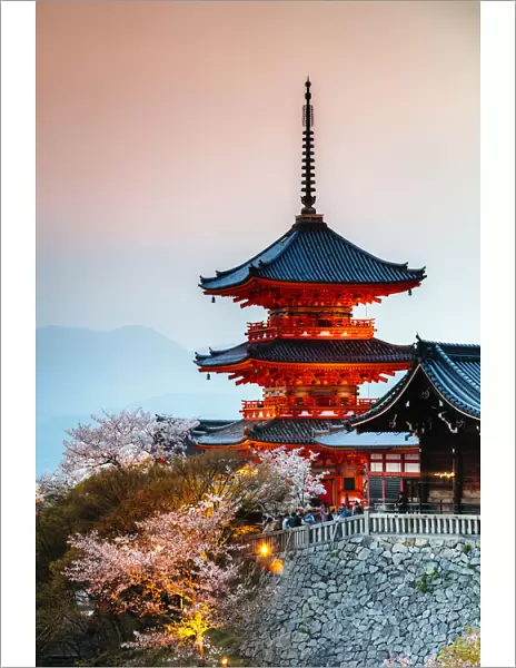Sanjunoto pagoda of Kiyomizu-dera Buddhist temple, Kyoto, Japan
