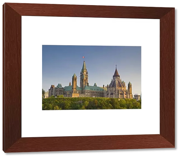 Parliament Hill and Ottawa River, Ottawa, Ontario, Canada
