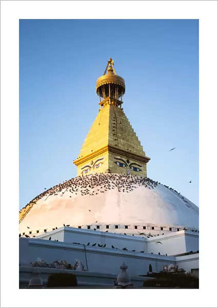 Boudhanath stupa famous buddhist landmark in Kathmandu, Nepal
