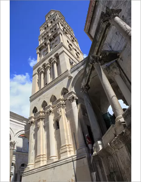 Bell tower of the cathedral, Split, Split-Dalmatia county, Croatia