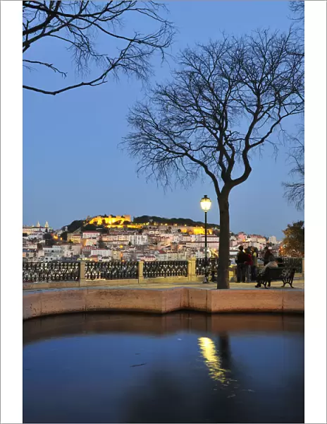 Sao Pedro de Alcantara belvedere, one of the best view points of the old city of Lisbon