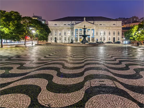 D. Maria II National Theatre or Teatro Nacional D. Maria II, Rossio Square, Lisbon
