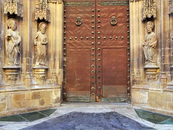 Sculptural portal, Cathedral, Murcia, Murcia, Spain