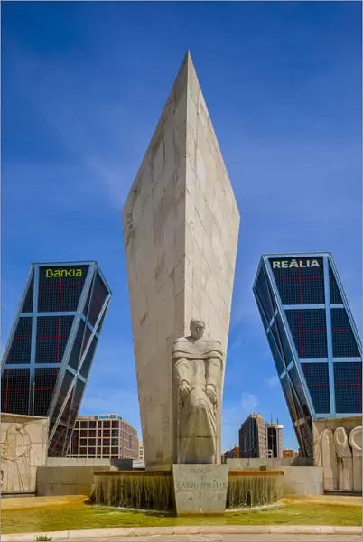 Kio Towers at the Plaza De Castilla, Madrid, Spain