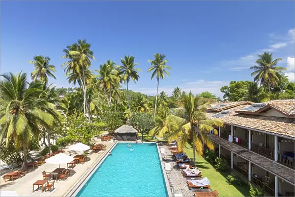 Pool at Paradise Beach Club Hotel, Mirissa beach, Southern Province, Sri Lanka
