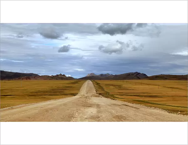 Road from Torugart pass to Tash Rabat valley, Naryn oblast, Kyrgyzstan
