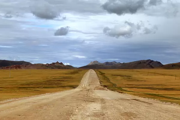 Road from Torugart pass to Tash Rabat valley, Naryn oblast, Kyrgyzstan