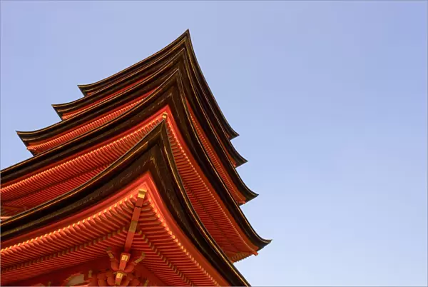 Asia, Japan, Honshu Island, Hiroshima, Miyajima (Itsuku-shima), Five-storied Pagoda