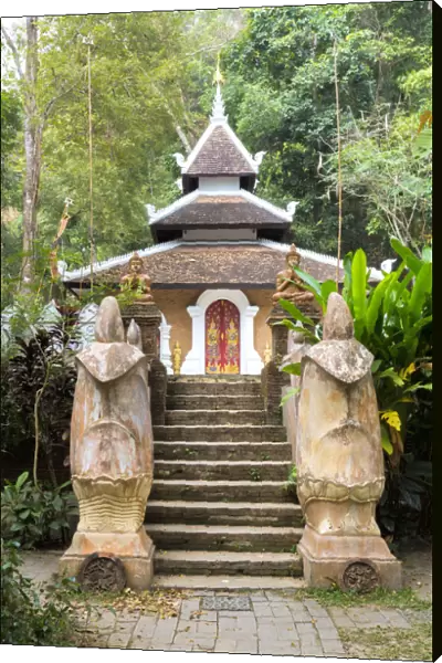 South East Asia, Thailand, Lanna, Chiang Mai, Doi Suthep, Wat Pha Lat - a Burmese