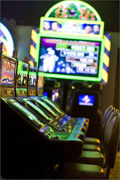 Slot Machines, Casino Interior, Las Vegas, Nevada, USA