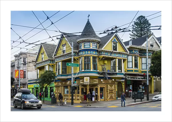 Victorian house in Masonic Street, Haight-Ashbury district, San Francisco, California