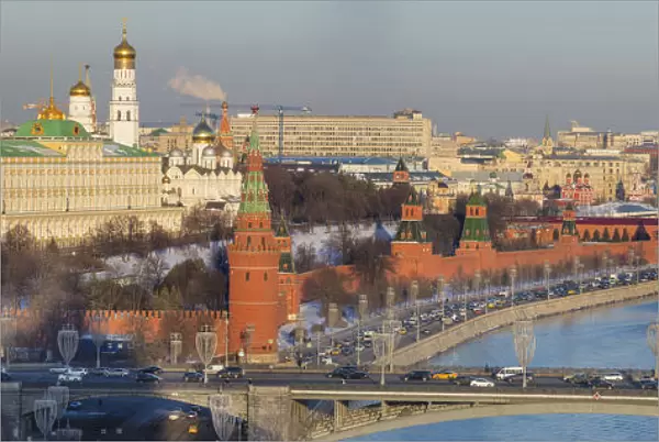 Cityscape, Kremlin, Moskva river, Moscow, Russia