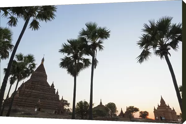 Myanmar (Burma), Bagan, Ancient Ruins at Sunset