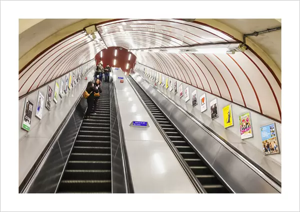 England, London, The Underground, Escalators