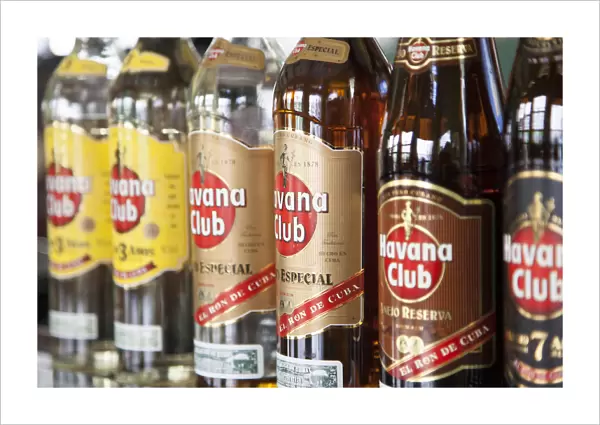 Havana Club rum bottles, Havana, Cuba