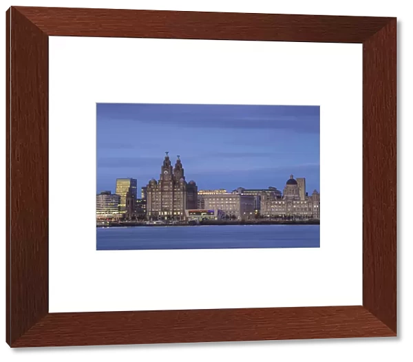 United Kingdom, England, Merseyside, Liverpool, View of Liverpool skyline - The Port