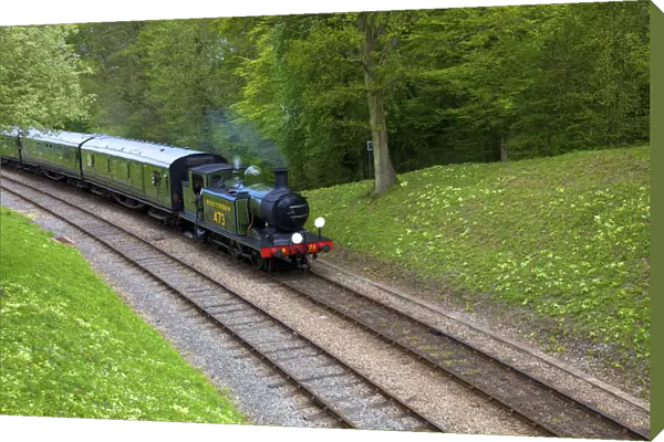 Steam Train on Bluebell Railway, Horsted Keynes, West Sussex, England, UK