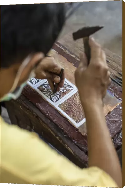 Cambodia, Siem Reap, Artisans Angkor, traditional craft workshop, traditional metal work