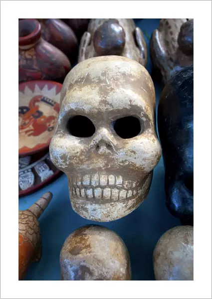 Tazumal Mayan Ruins, Located In Chalchuapa, El Salvador, Souvenir Stand Skull