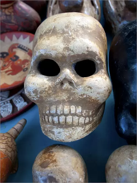 Tazumal Mayan Ruins, Located In Chalchuapa, El Salvador, Souvenir Stand Skull