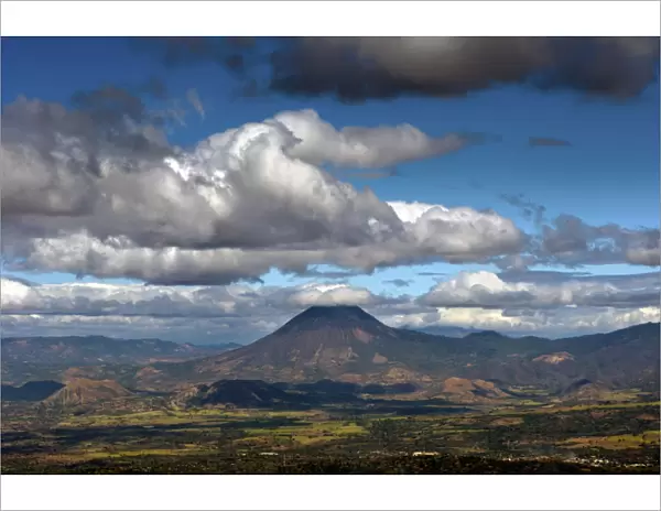 El Chingo Volcano, Borders Guatemala And El Salvador, Viewed From A Coffee Farm On