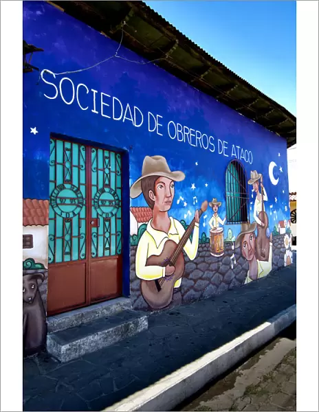 Ataco, El Salvador, Wall Mural, Society Of Labor Of Ataco Facade, Famous