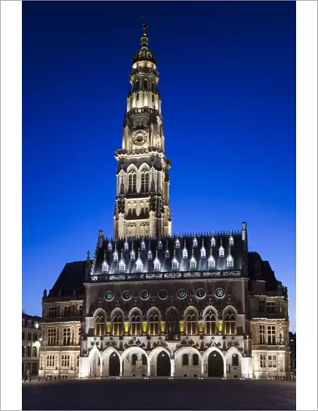 France, Nord-Pas de Calais Region, Arras, town hall and tower