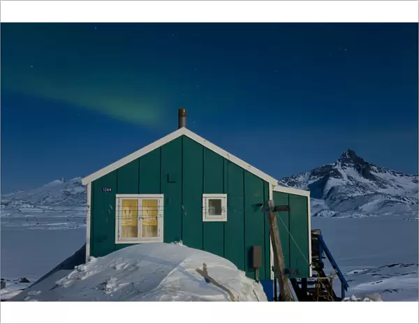 Aurora Borealis or Northern Polar Lights, Tasiilaq, E. Greenland