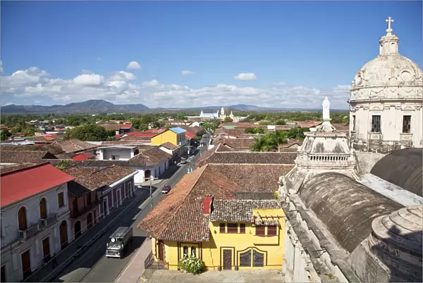 Nicaragua, Granada, View from Iglesia de la Merced