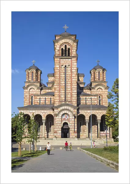 Serbia, Belgrade, Tasmajdan Park, St Marks Church
