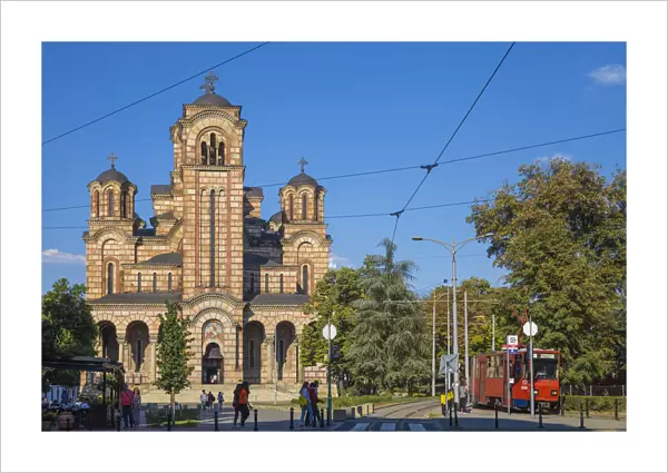 Serbia, Belgrade, Tasmajdan Park, St Marks Church