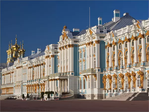 Russia, St. Petersburg, Pushkin-Tsarskoye Selo, Catherine Palace, west end