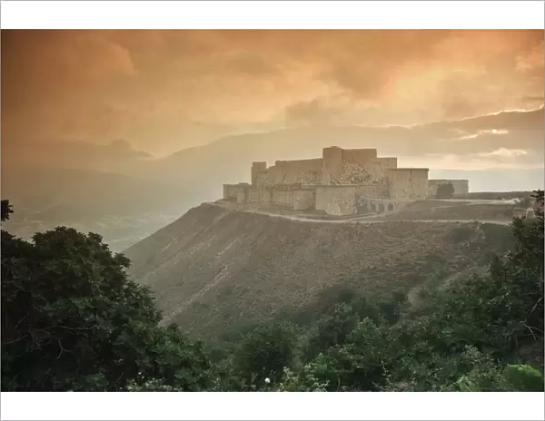 Syria, crusaders castle of Krak Des Chevaliers (Qala at al Hosn), a UNESCO Site