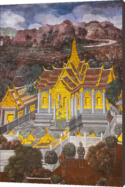 Wat Phra Kaew (Temple of the Emerald Buddha), Bangkok, Thailandwall