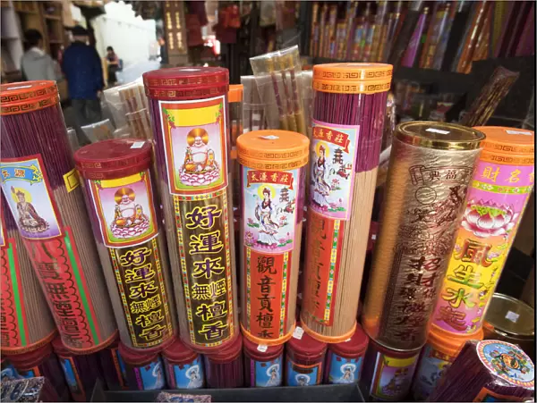 China, Hong Kong, Incense Shop Display