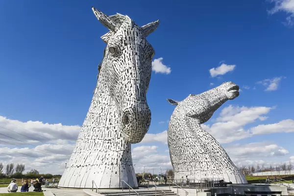Great Britain, Scotland, Falkirk, Helix Park, The Kelpies Sculpture by Andy Scott