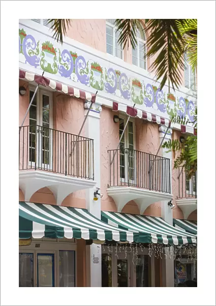 U. S. A, Miami, South Beach, Espanola Way, Spanish Colonial architecture