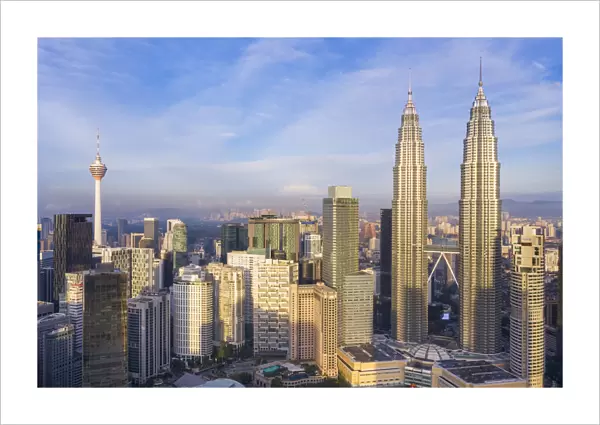 Petronas Towers and KL Tower, KLCC, Kuala Lumpur, Malaysia