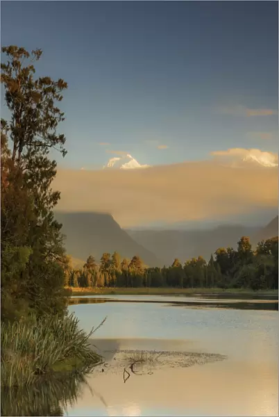 Lake Matheson and the Southern Alps, West Coast, South Island, New Zealand