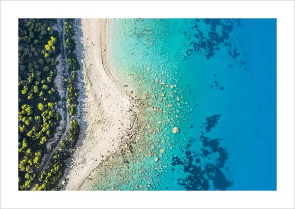 Coastline and sea. Lefkada, Ionian Islands region, Greece