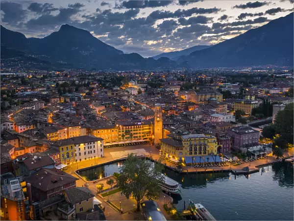 Riva del Garda at sunrise, Garda Lake, Trentino Alto Adige, Italy