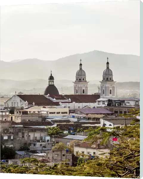 Cityscape with Nuestra Senora de la Asuncion Cathedral, Santiago de Cuba