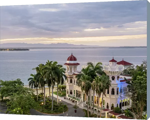 Palacio de Valle at dawn, elevated view, Cienfuegos, Cienfuegos Province, Cuba