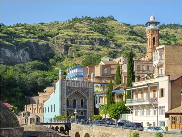 Sulphur baths and historic buildings in the Abanotubani bath district, Tbilisi (Tiflis)