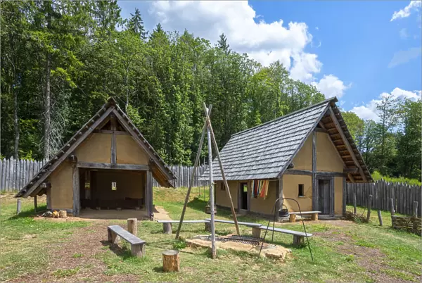 Reconstructed celtic village, Otzenhausen, Hunsruck National Parc, Saarland, Germany