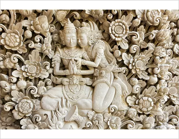 Indonesia, Bali, stone relief, Rama & Sita