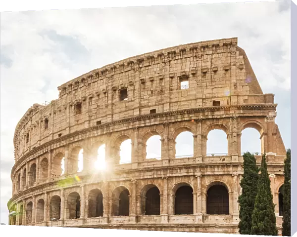 Europe, Italy, Rome. The Colosseum with morning sun