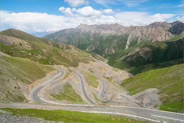 Taldyk pass road from Osh to Sary Tash, a part of Pamir Highway
