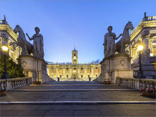 View of steps called Cordonata, leading to the the Capitoline Hill